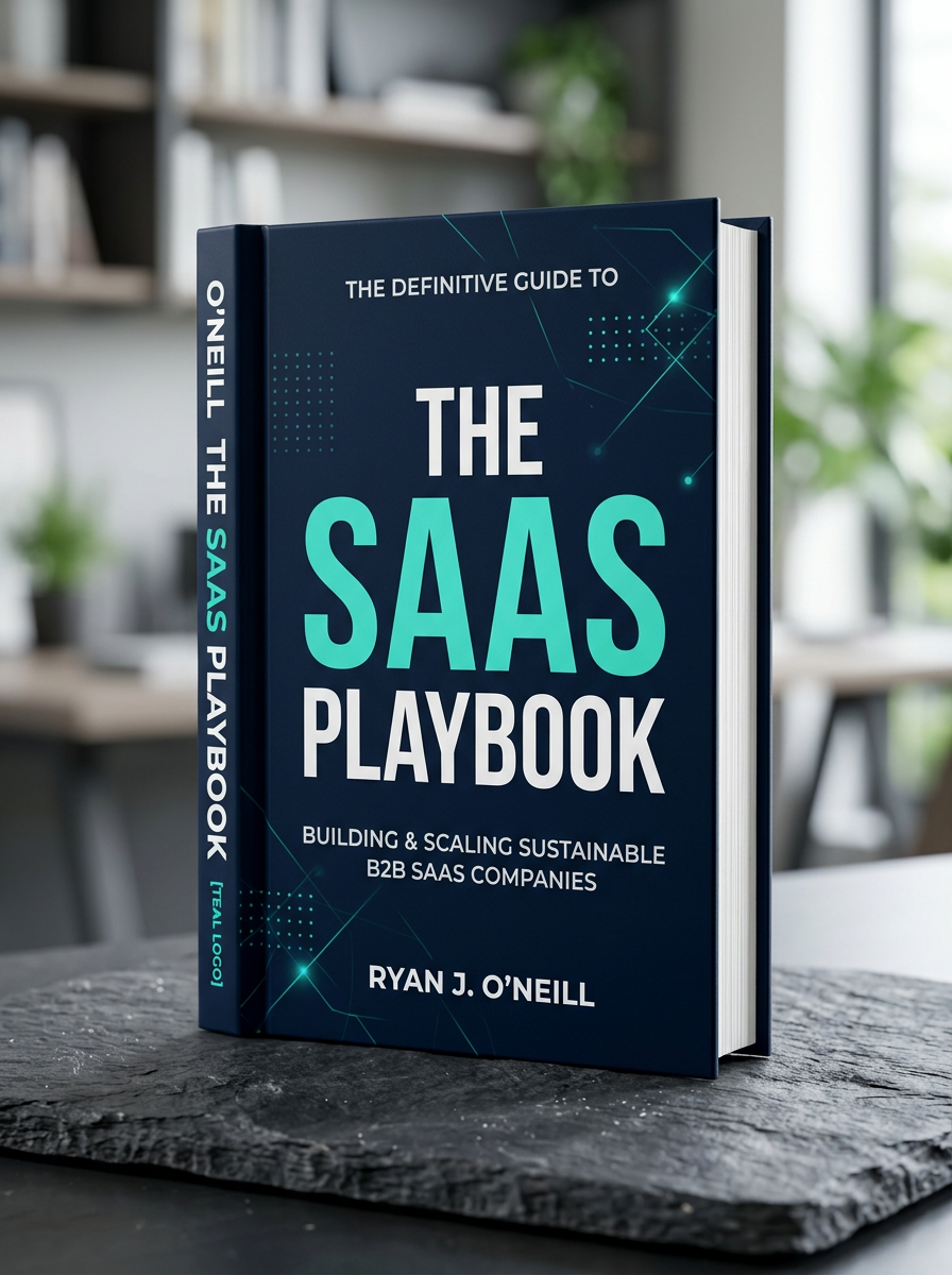 The SaaS Playbook hardcover book mockup